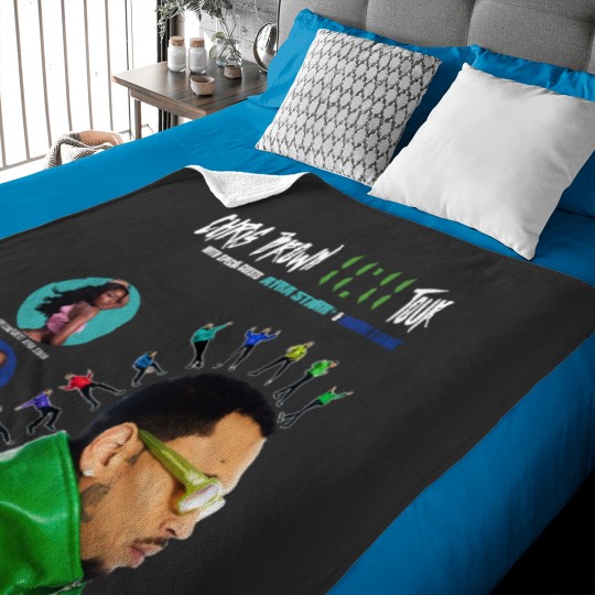 Discover Chris Brown 11:11 Tour 2024 Baby Blankets - Concert Gear for Infants