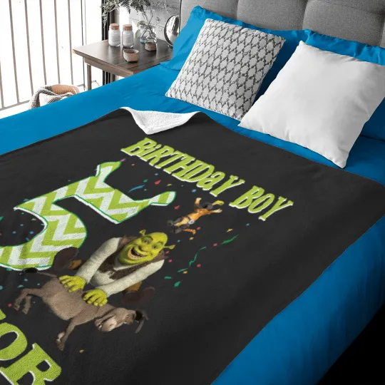 Discover Shrek Birthday Baby Blankets, Green Ogre Cartoon Custom Personalized Boy Girl Birthday Baby Blankets