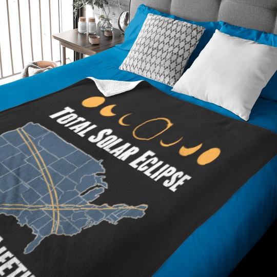 Discover Twice In A Lifetime Solar Eclipse Baby Blankets 2024 Total Eclipse Unisex Baby Blankets