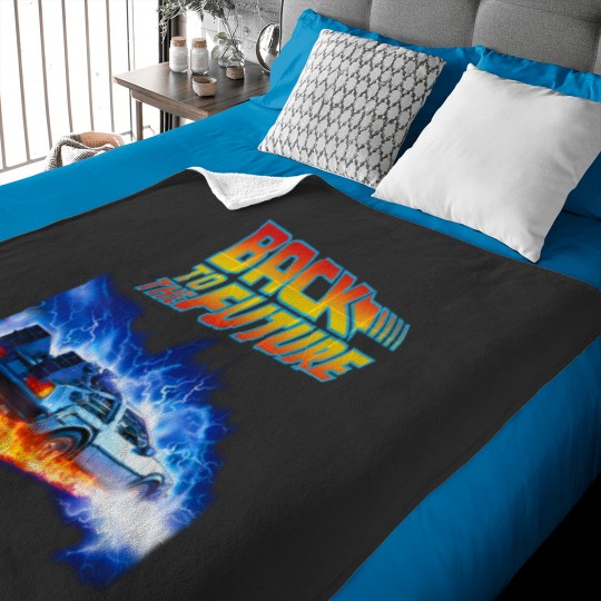 Discover back to the future PNG just DTF halftone black Baby Blankets