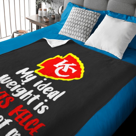 Discover Chiefs My Ideal Weight Is Travis Kelce On Top Of Me Baby Blankets