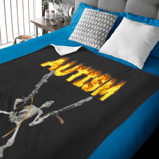 Discover autism skeleton meme t Baby Blankets