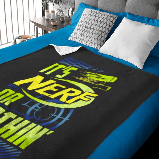 Discover s nerf it's nerf or nothin' vintage bullseye logo Baby Blankets