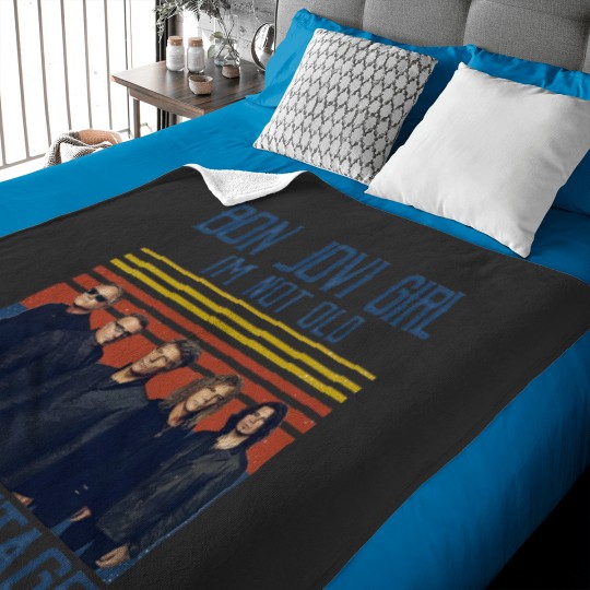 Discover Bon Jovi Girl I'm Not Old I'm Vintage Baby Blankets, Bon Jovi