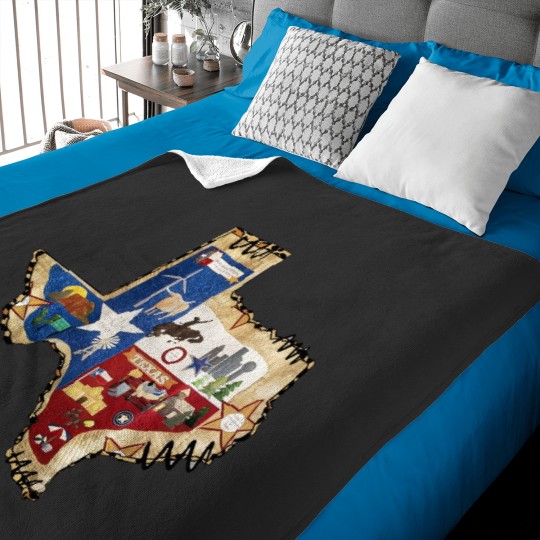 Discover Texas Map Baby Blankets