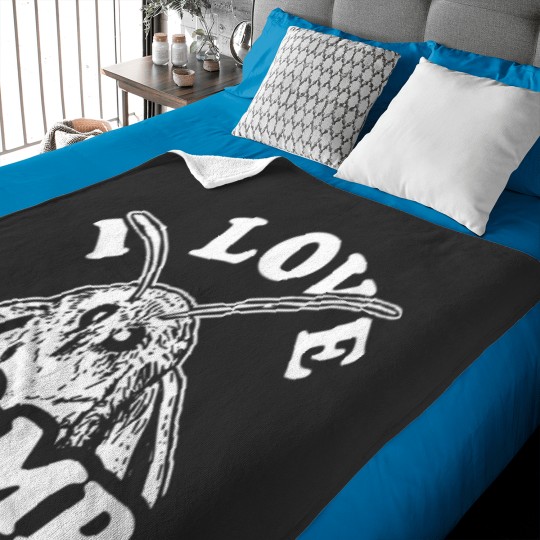 Discover I Love Lamp Moth Baby Blankets