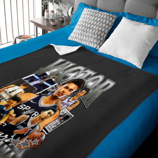 Discover Victor Wembanyama San Antonio Basketball Baby Blankets