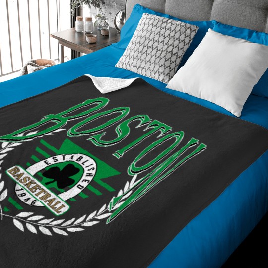 Discover Vintage Boston Basketball Baby Blankets, Boston Basketball Baby Blankets