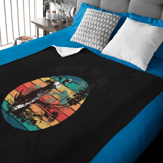 Discover Born To Golf Forced To Work Baby Blankets