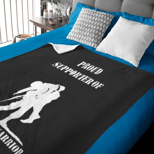 Discover Discover Cool Wounded Warrior Project Print Design Men's Ideal Short Sleeve Baby Blankets Baby Blankets