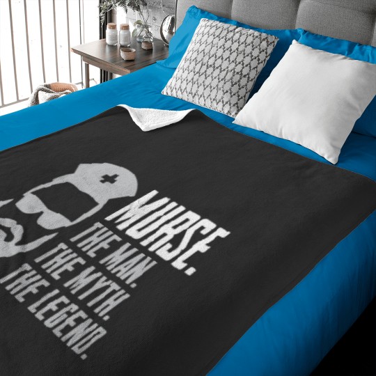 Discover Funny Murse Gift Male Nurse Gifts RN LPN CNA Baby Blankets