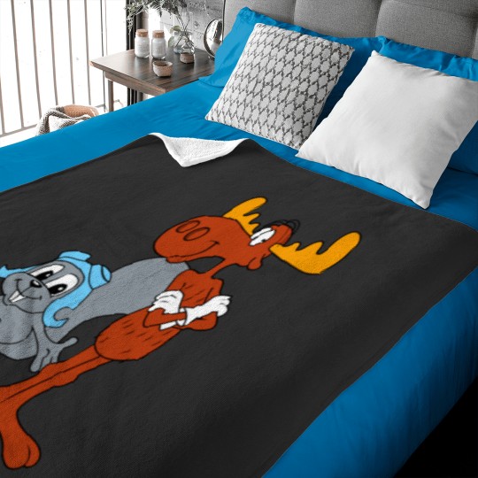 Discover Rocky and Bullwinkle Baby Blankets
