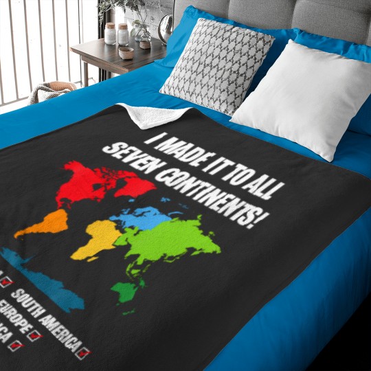 Discover world traveler seven continents 7 continents club white Baby Blankets