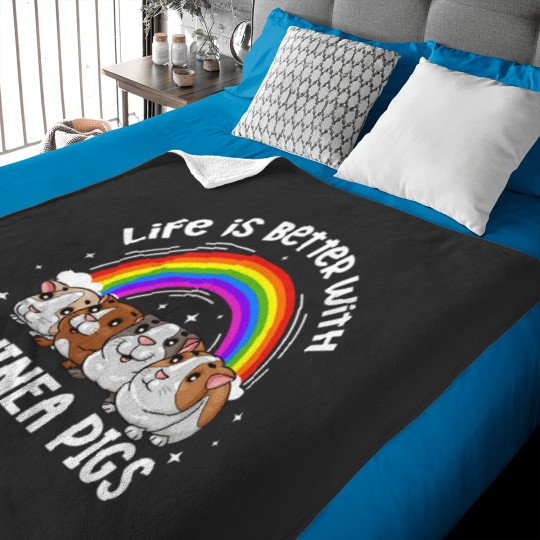 Discover Guinea Pig Life Is Better With Guinea Pigs Rodent Pet Kawaii Baby Blankets