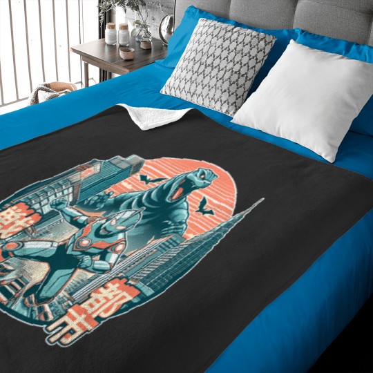 Discover Ultraman Vs Godzillá - Warzone 6 Baby Blankets Baby Blankets