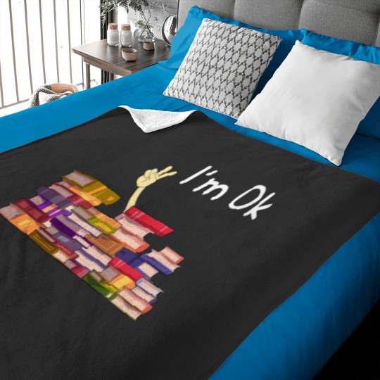 Discover Book Lover Gift Baby Blankets - I'm Okay