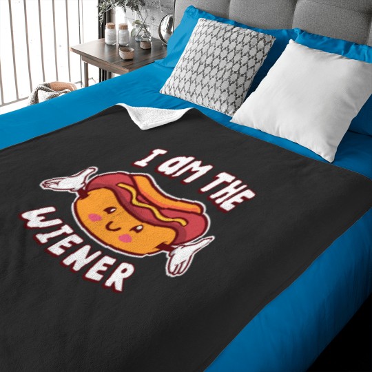 Discover I Am The Wiener Funny Kawaii Hotdog Lover Baby Blankets