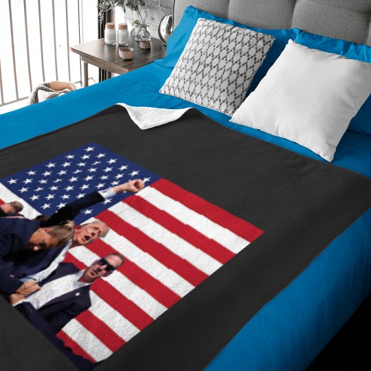 Discover Trump Fist Pump Flag MAGA 2024, Trump Flag, Patriotic Flag Baby Blankets