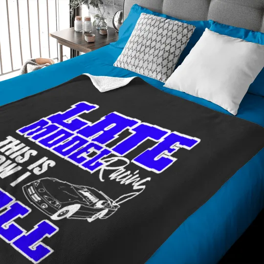 Discover Late Model Dirt Track Racing Baby Blankets