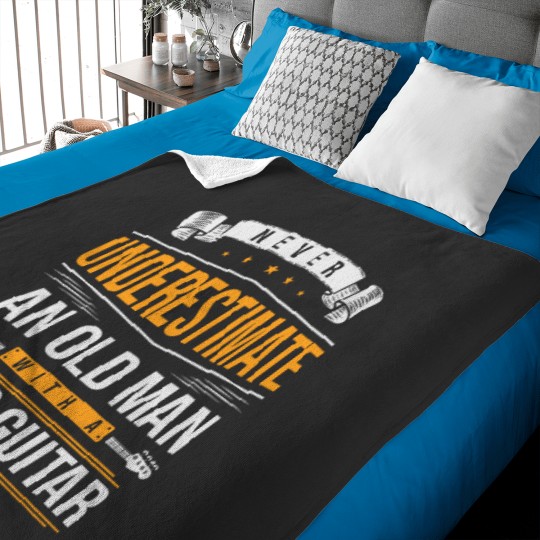 Discover Never Underestimate An Old Man With A Bass Guitar Baby Blankets