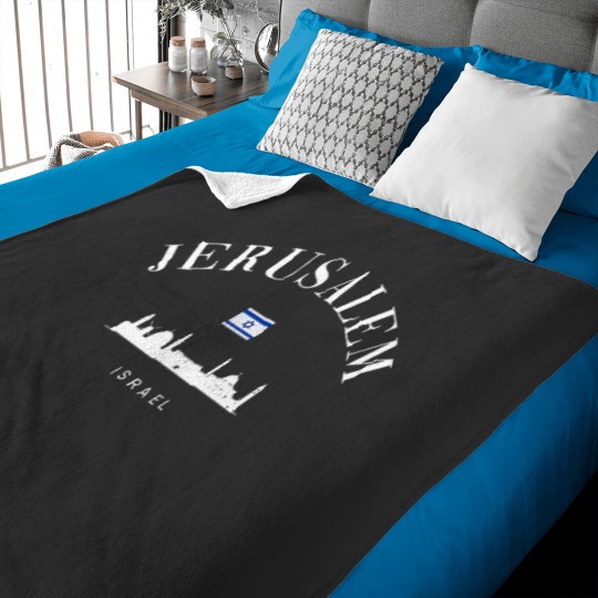 Discover Vintage Jerusalem Baby Blanket