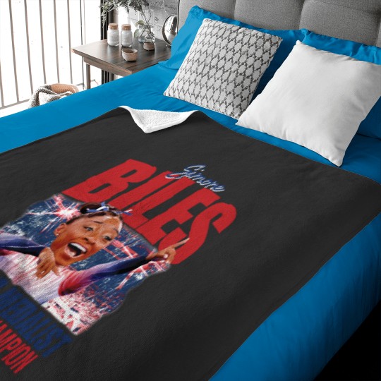 Discover Simone Biles Summer Olympic Games Bootleg Baby Blankets, 2024 Olympics