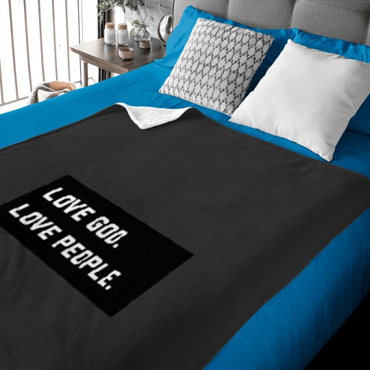 Discover Love God Love People Black Baby Blankets
