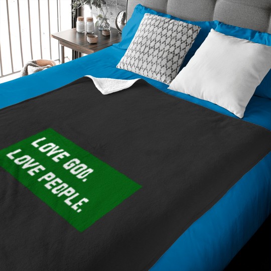 Discover Love God Love People Green Active Baby Blankets
