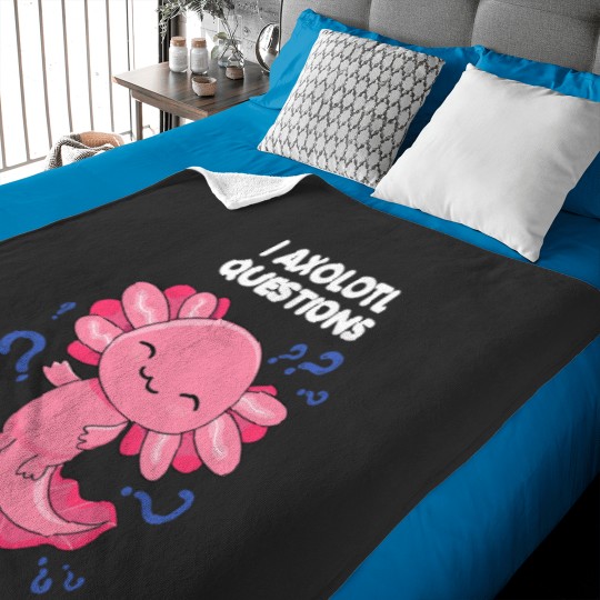 Discover Axolotl Questions Pink Salamander Anime Baby Blanket