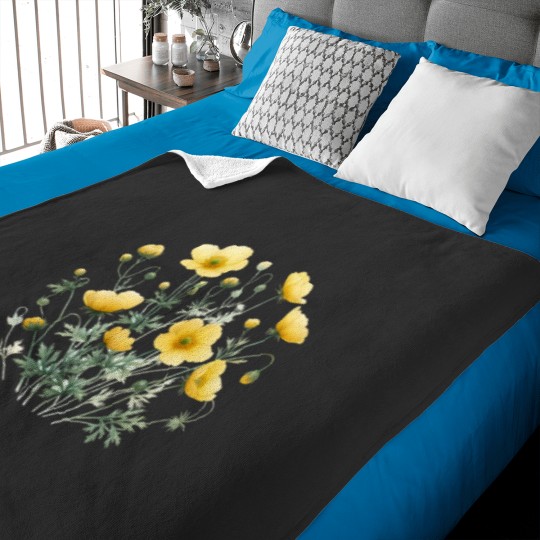 Discover Yellow Cosmos Flowers Essential Baby Blankets