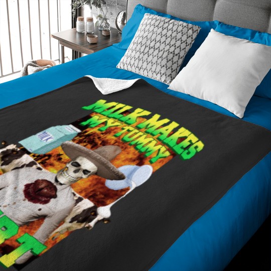 Discover Milk makes my tummy hurt Lactose intolerance meme Baby Blankets