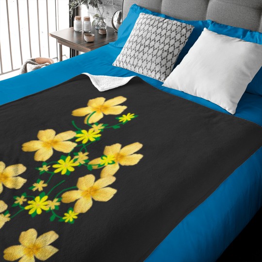 Discover Yellow Floral Design! Classic Baby Blankets