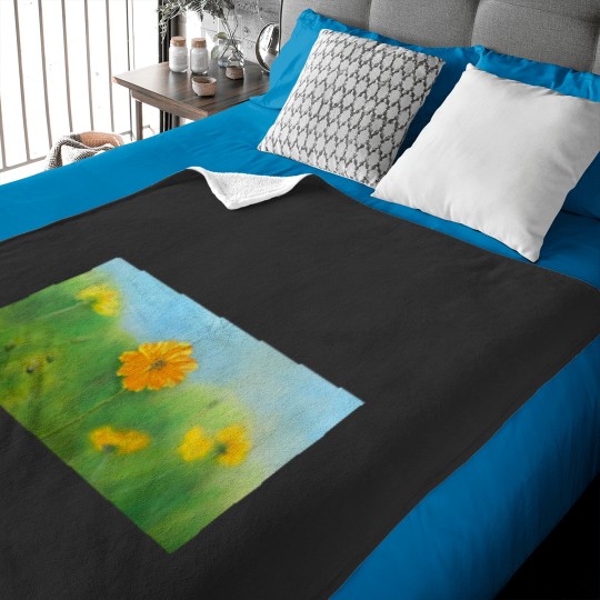 Discover Yellow Cosmos Classic Baby Blankets