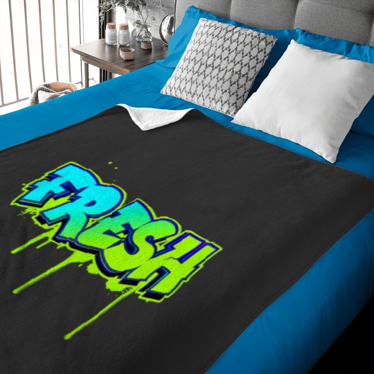 Discover Fresh Old school graffiti style Funny graffiti graphic Baby Blankets