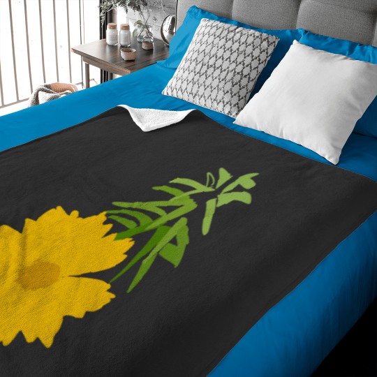 Discover Wild Yellow Flower Snagged by the Roadsids Classic Baby Blankets