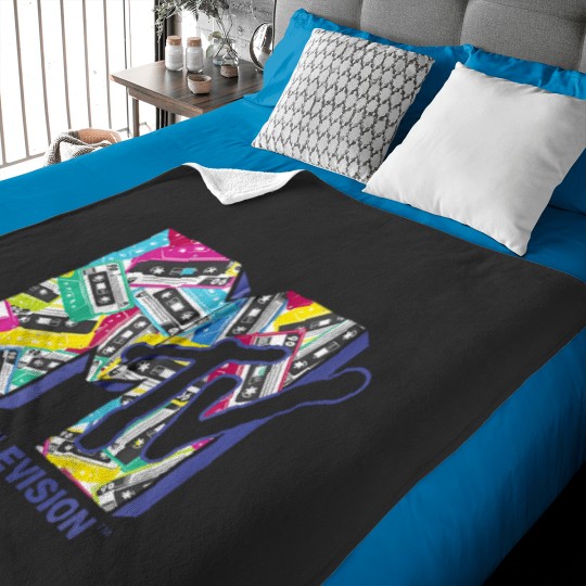 Discover Mademark x MTVs The  MTVs Logo with the 80s tapes Zip Baby Blankets