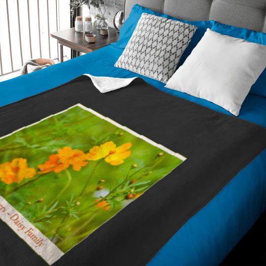 Discover Cosmos Flowers  Classic Baby Blankets