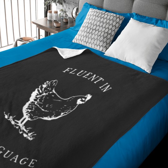 Discover Funny Chicken Shirt I'm Fluent in Fowl Language Baby Blankets