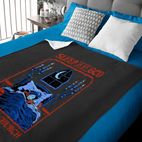 Discover Sleep is my God Baby Blankets