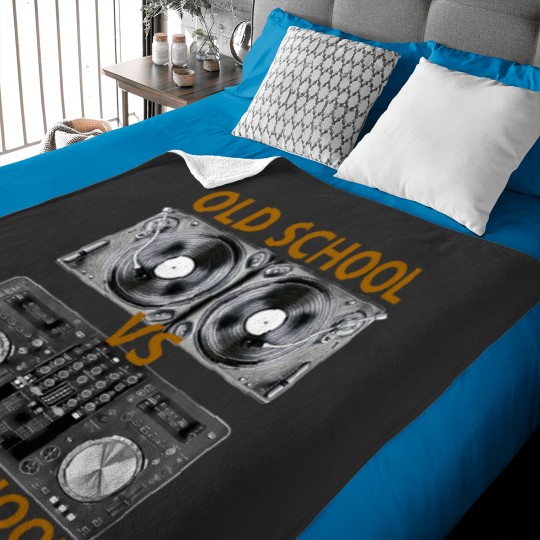 Discover Old School DJ VS New School DJ HouseDance Music Baby Blankets