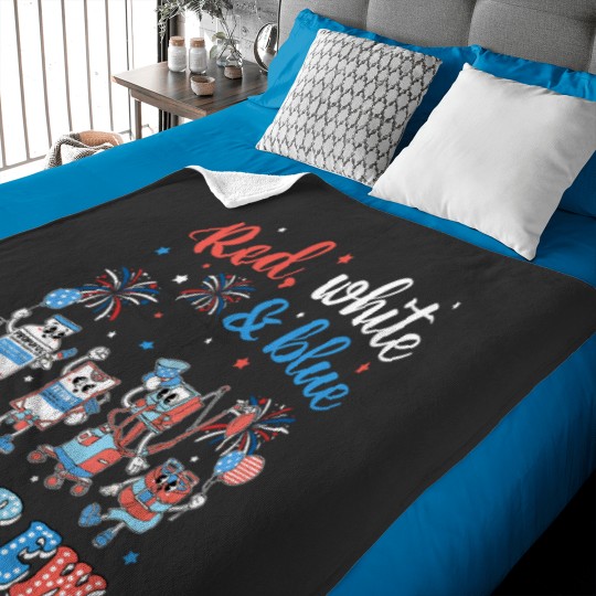 Discover Icu Nurse 4th July Independence Day Red White Blue Icu Crew Baby Blankets