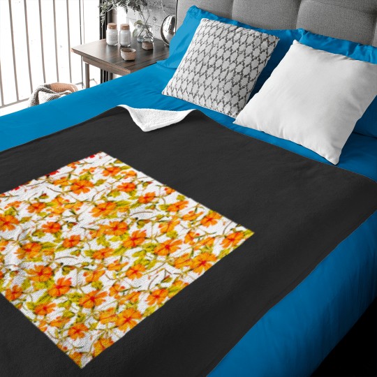 Discover Yellow Flowers Premium Scoop Baby Blankets