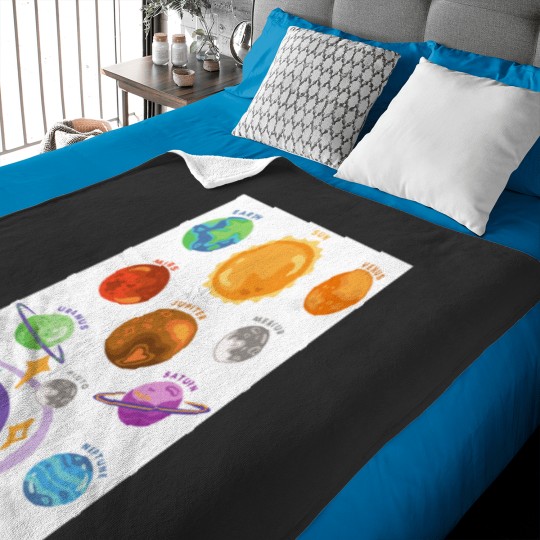 Discover Planets Colour,Cosmis Sound Classic Baby Blankets