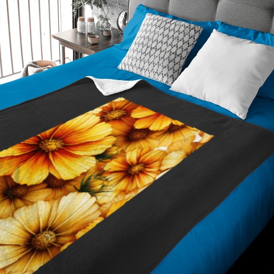 Discover Vibrant Yellow Cosmos Flowers Add a Splash of Sunshine to Your Space Classic Baby Blankets