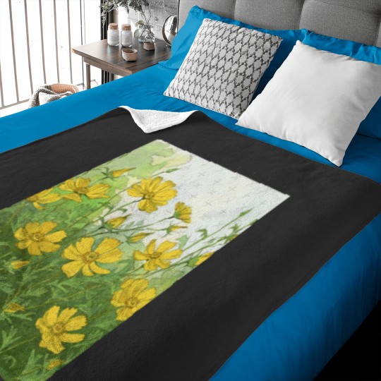 Discover Golden Cosmos Bloom Classic Baby Blankets