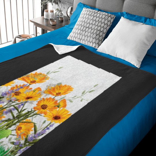 Discover Garden full of flowers Tri-blend Baby Blankets