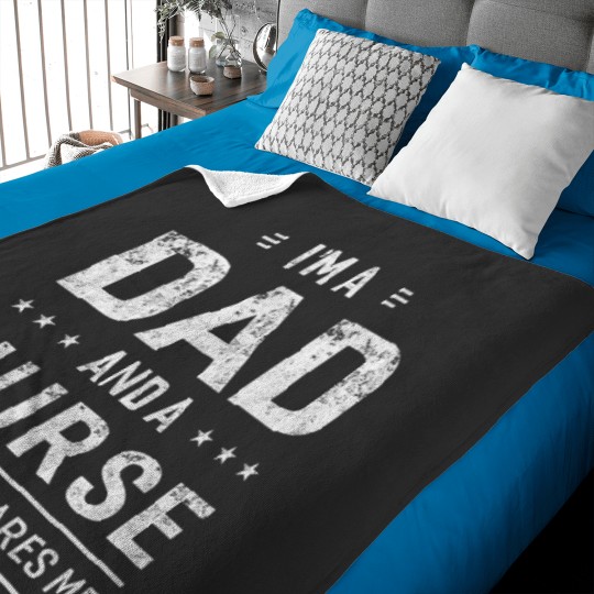 Discover Im A Dad And Nurse For Men Father Funny Gift Baby Blankets