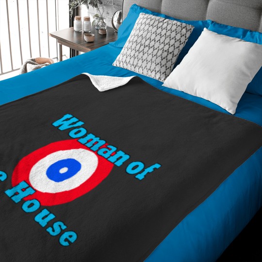 Discover Woman of The House Curling Shirt Classic Baby Blankets