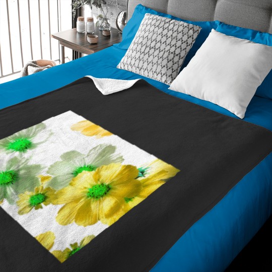 Discover Multicolor Flowers VI Classic Baby Blankets