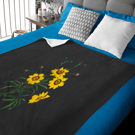 Discover Sunflower Seamless Pattern Design Classic Baby Blankets